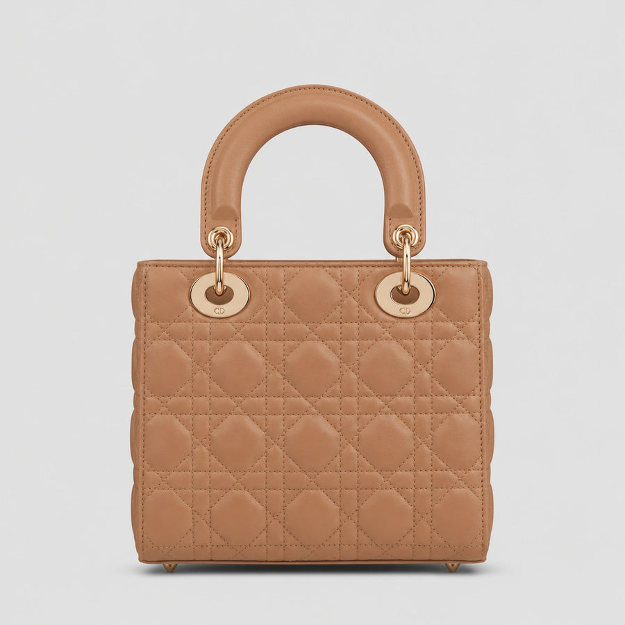 Lady Dior Cannage Lammleder Camel — Rückansicht | Luren Authentisch