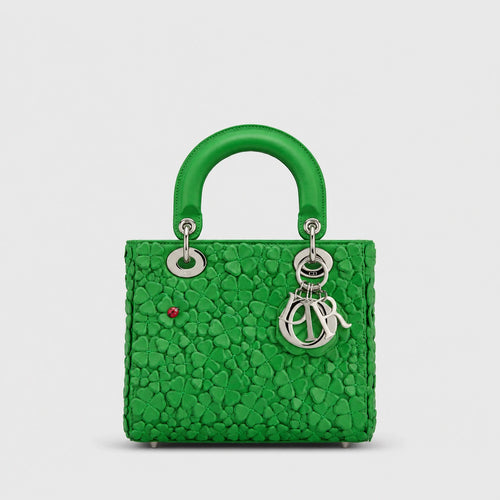 Lady Dior Clover Allover Lammleder – Lucky Green