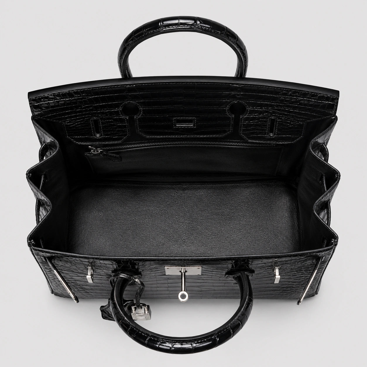 Hermès Birkin 30 Croco Porosus Noir – Palladium