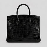 Hermès Birkin 30 Croco Porosus Noir Palladium — Rückansicht | Luren Authentisch
