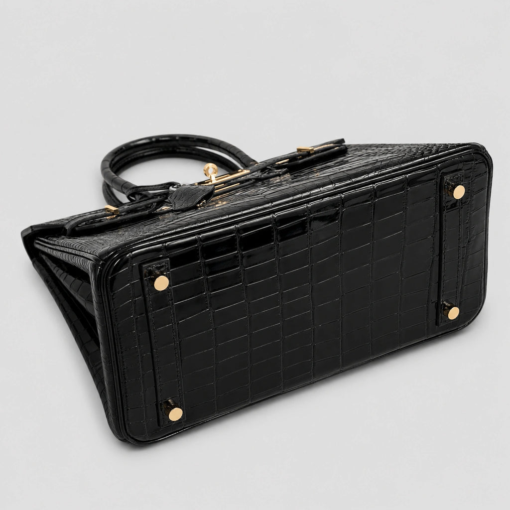 Hermès Birkin 30 Croco Porosus Noir – Palladium