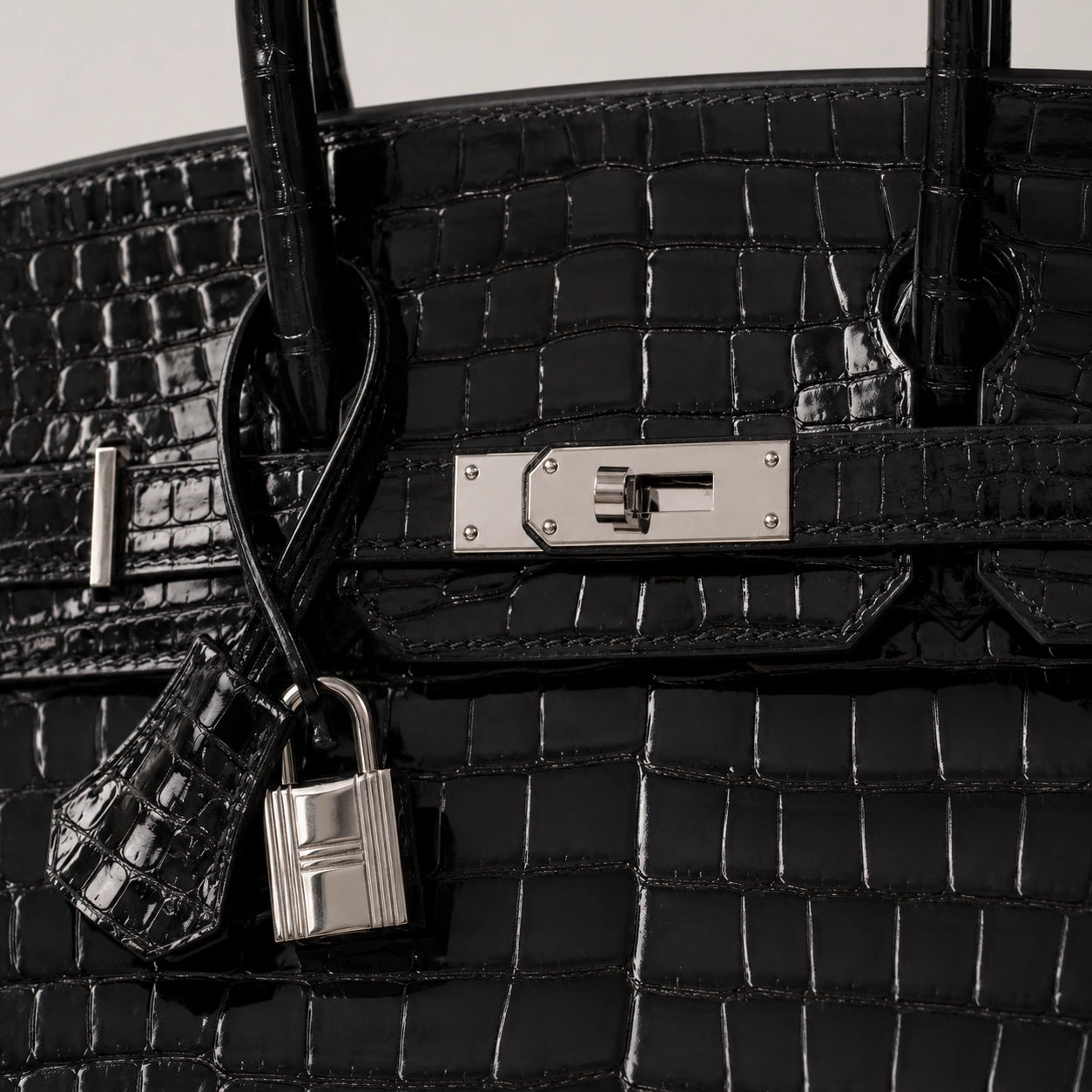 Hermès Birkin 30 Croco Porosus Noir – Palladium
