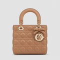 Lady Dior Cannage Lammleder – Camel