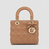 Lady Dior Cannage Lammleder Camel — Hauptansicht Vorderseite | Luren Authentisch