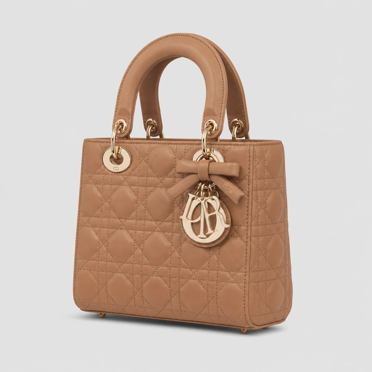 Lady Dior Cannage Lammleder – Camel