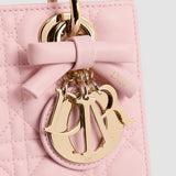 Lady Dior Cannage Lammleder Rosa Soupir — Henkel und Trageriemen | Luren Authentisch