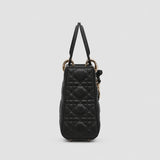 Lady Dior Cannage Lammleder Schwarz — Innenansicht | Luren Authentisch