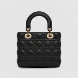 Lady Dior Cannage Lammleder Schwarz — Rückansicht | Luren Authentisch