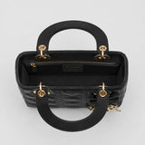 Lady Dior Cannage Lammleder Schwarz — Größenvergleich | Luren Authentisch