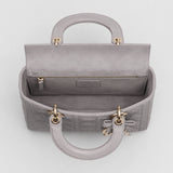 Lady Dior Cannage Lammleder Trianon Grau — Größenvergleich | Luren Authentisch