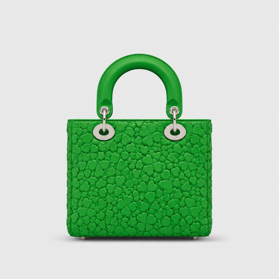 Lady Dior Clover Allover Lammleder Lucky Green — Rückansicht | Luren Authentisch